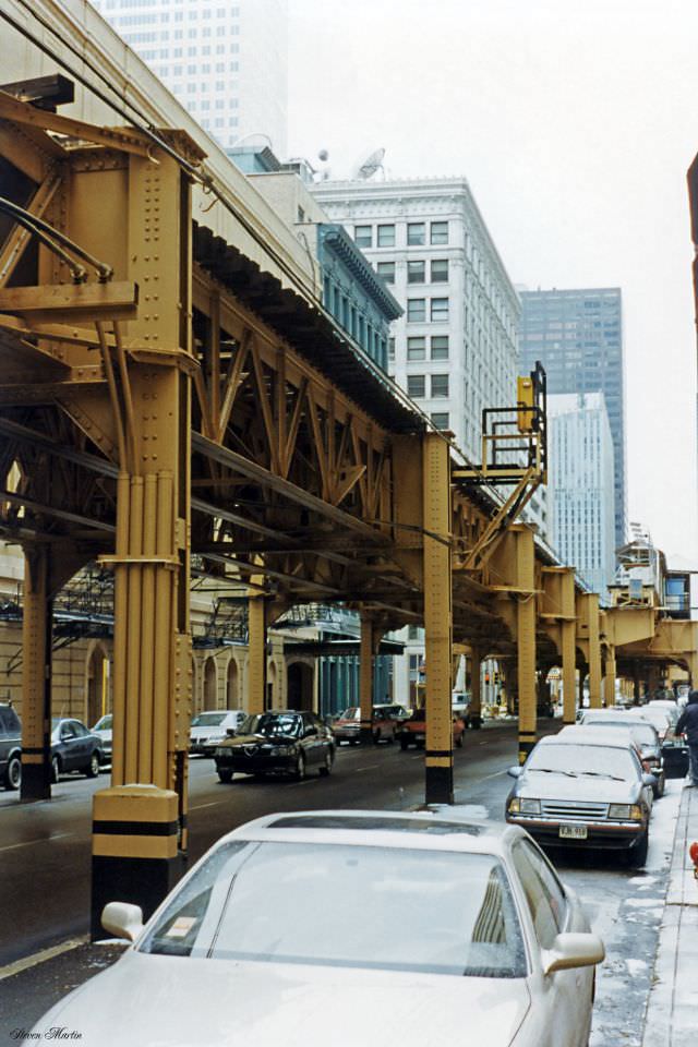 Lake Street from Wabash Avenue, Chicago, February 1996