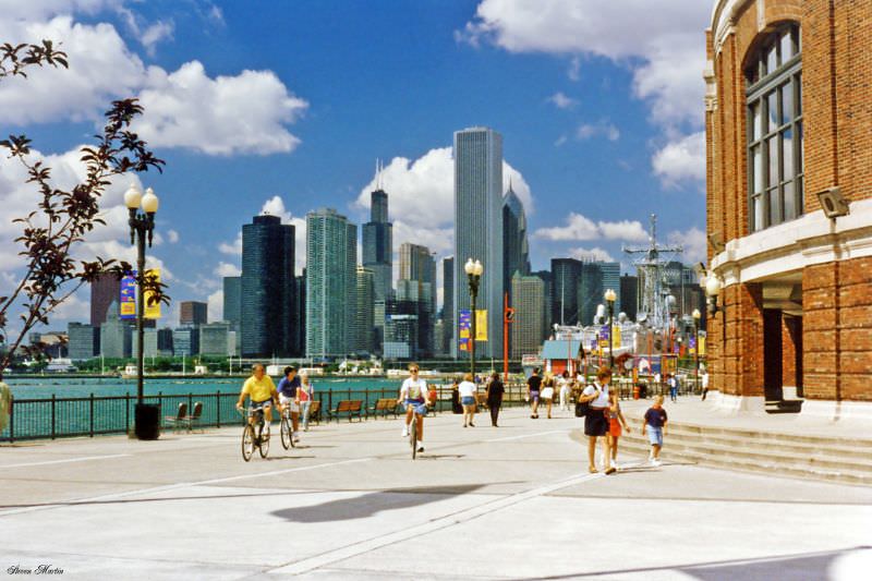 Navy Pier at east end, Chicago, July 1996