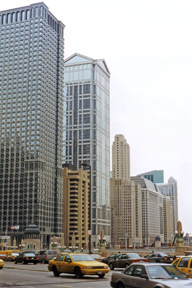 Wacker Drive west of Michigan Ave., Chicago, February 1996