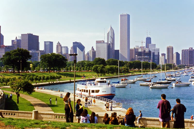 Chicago skyline from Shedd Aquarium, July 1996