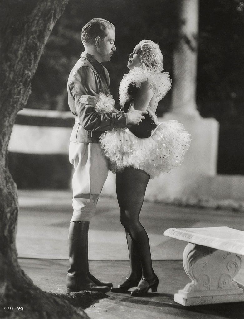 Eleanor Powell with Nelson Eddy in a scene from the film 'Rosalie', 1937.