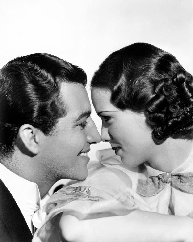 Eleanor Powell and Robert Taylor in a scene from the movie "Broadway Melody of 1936"