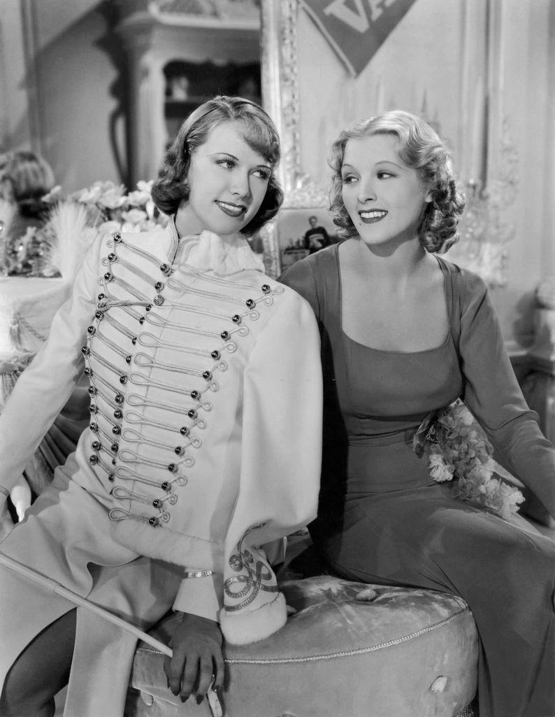 Eleanor Powell and Ilona Massey in a scene from the movie 'Rosalie', 1937.