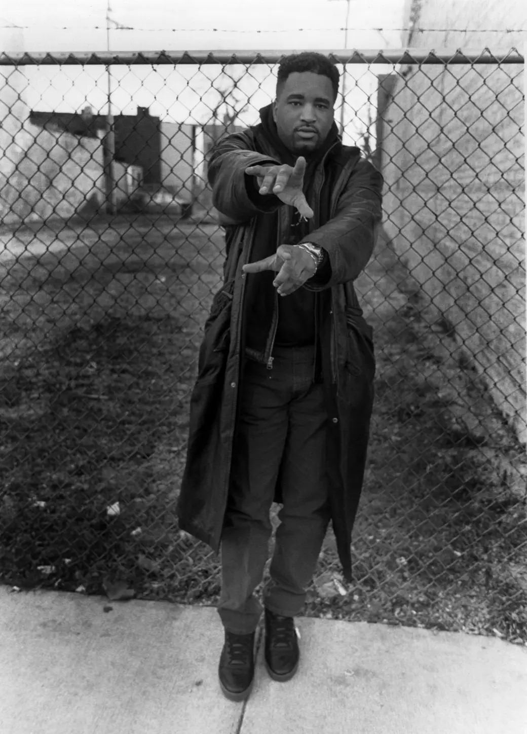 Rapper and producer Marley Marl (Marlon Williams) poses for photos at George's Music Room in Chicago in October 1991.
