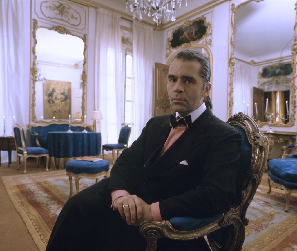 Karl Lagerfeld in Paris, 1983.