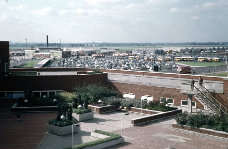 From the Queen's Building at London Airport (Heathrow)