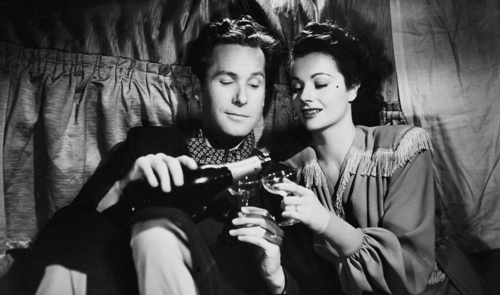 Margaret Lockwood with Griffith Jones in the movie 'Look Before you love', 1948.