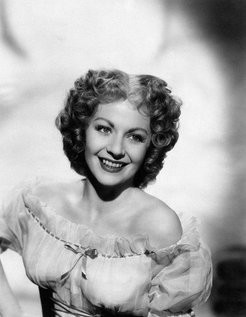 Margaret Lockwood acting in the film 'Cardboard Cavalier', 1949.