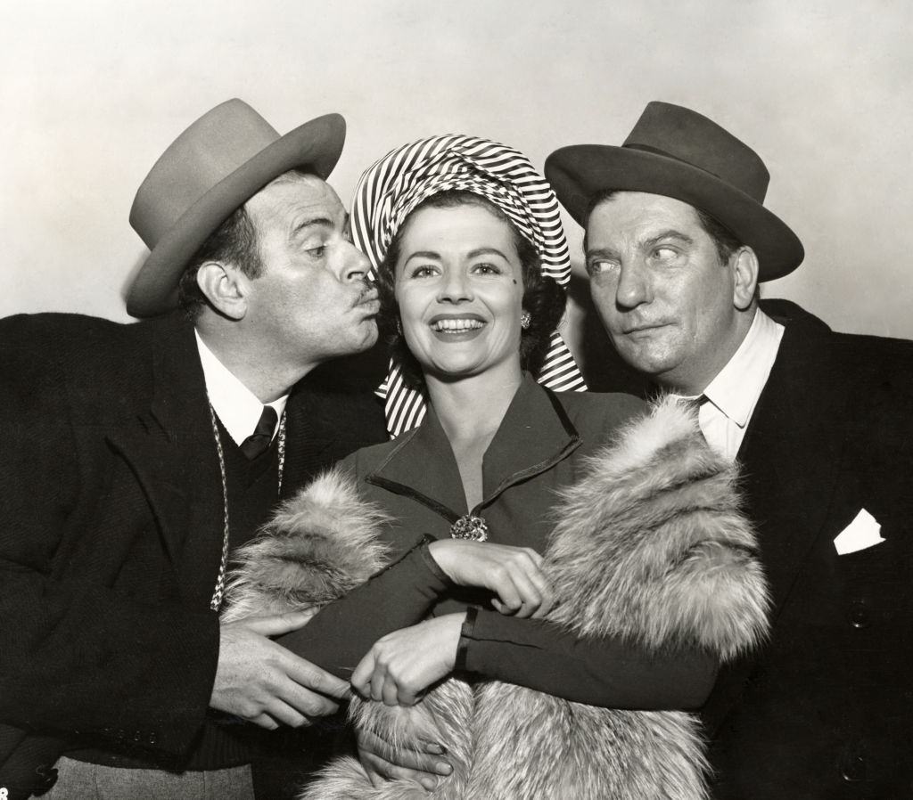 Margaret Lockwood with Billy De Wolfe and Sid Field, 1950.