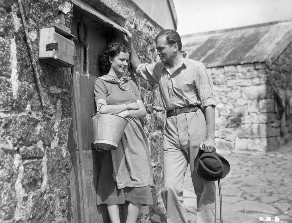 Margaret Lockwood with John Loder in the film 'Owd Bob', 1938.