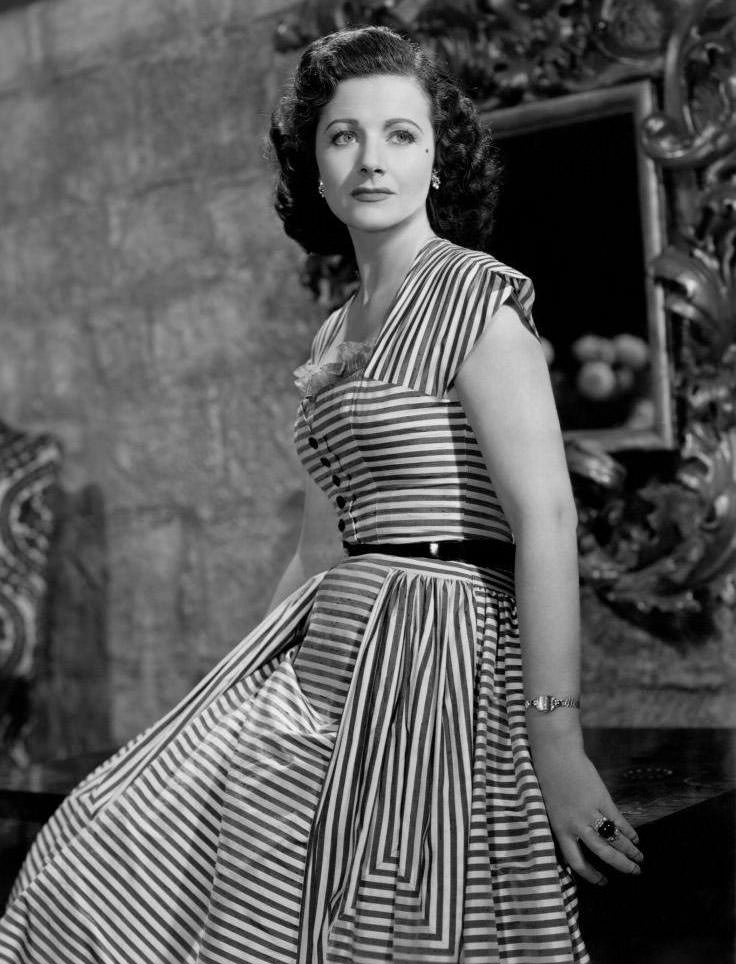 Margaret Lockwood in 'Trouble in the Glen', 1954.