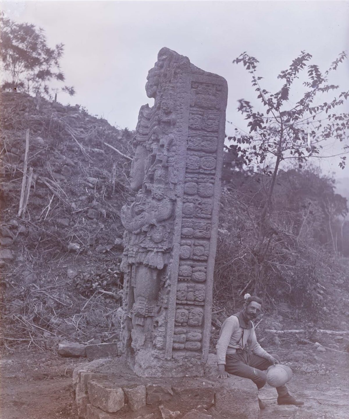 Photograph of Copán taken by A.P. Maudslay.