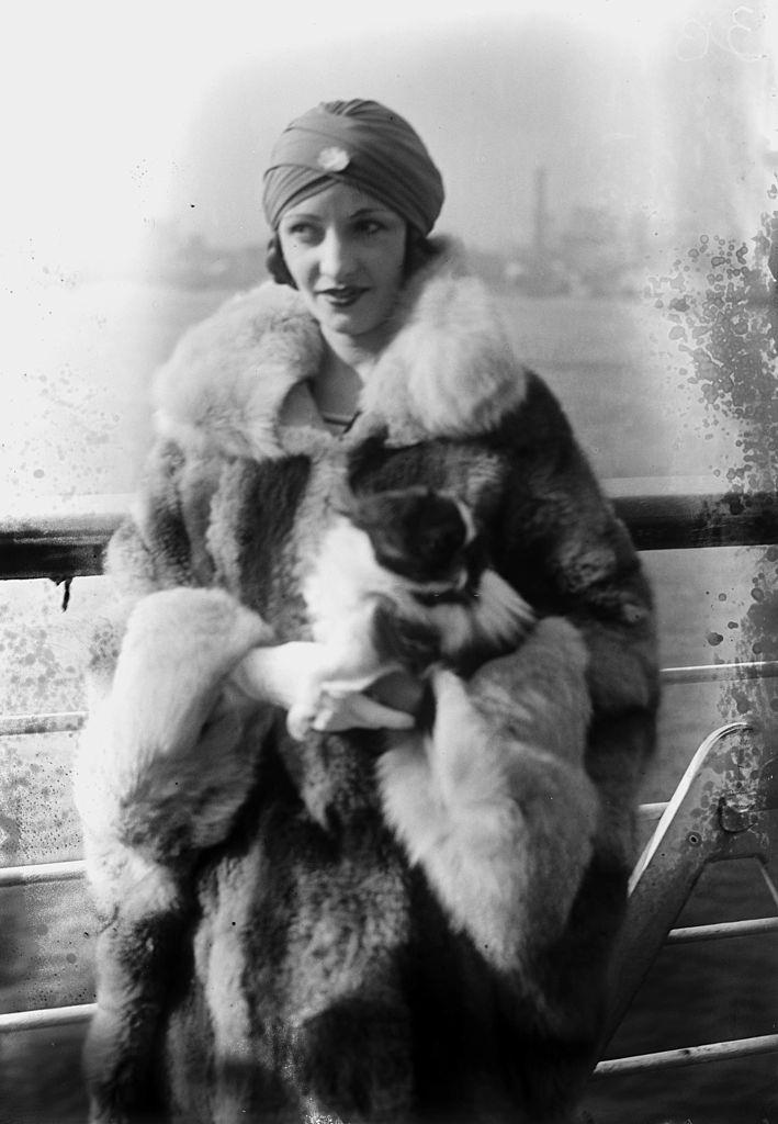 Natacha Rambova on the ship, 1925.