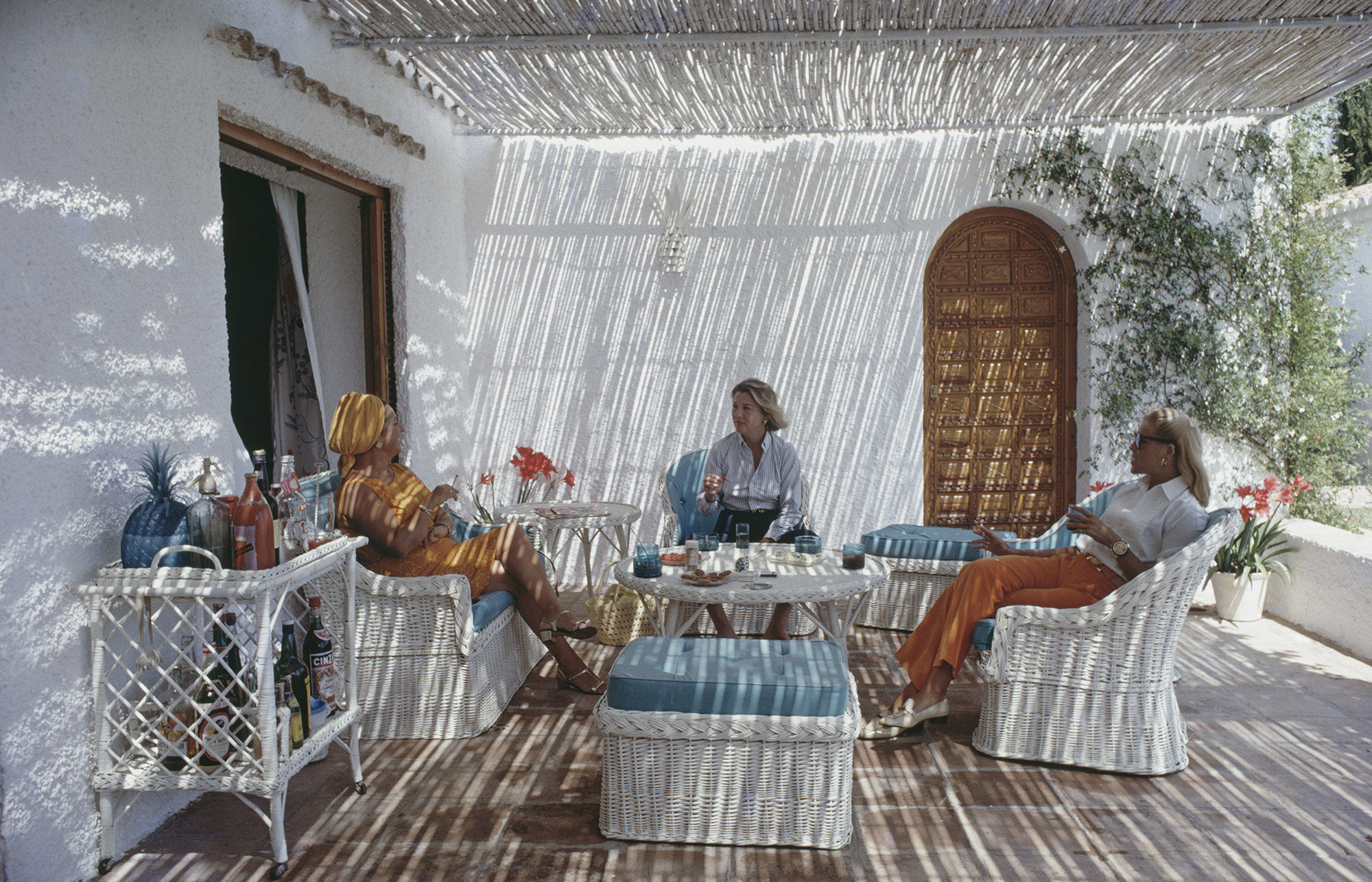 Former actor Princess Patricia Anne zu Hohenlohe-Waldenburg-SchillingsfÃ¼rst with friends in Marbella, Spain, circa 1967