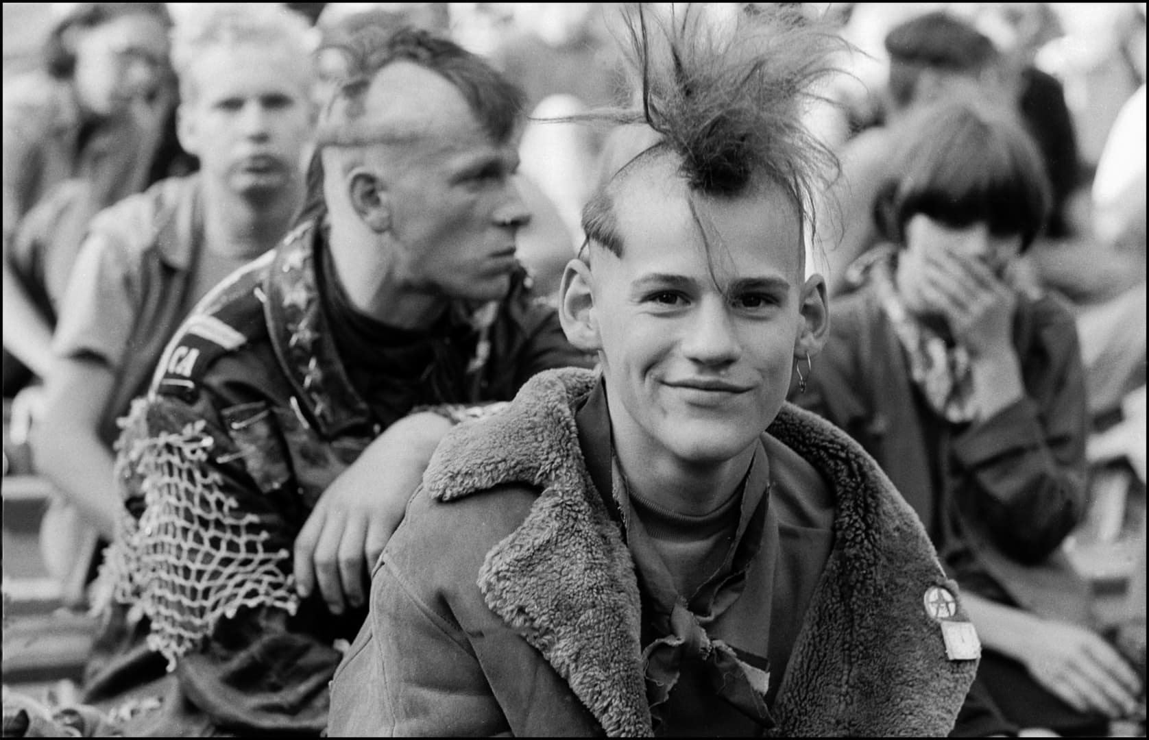 Rock concert at the open-air theater, Berlin-Weissensee, 1990