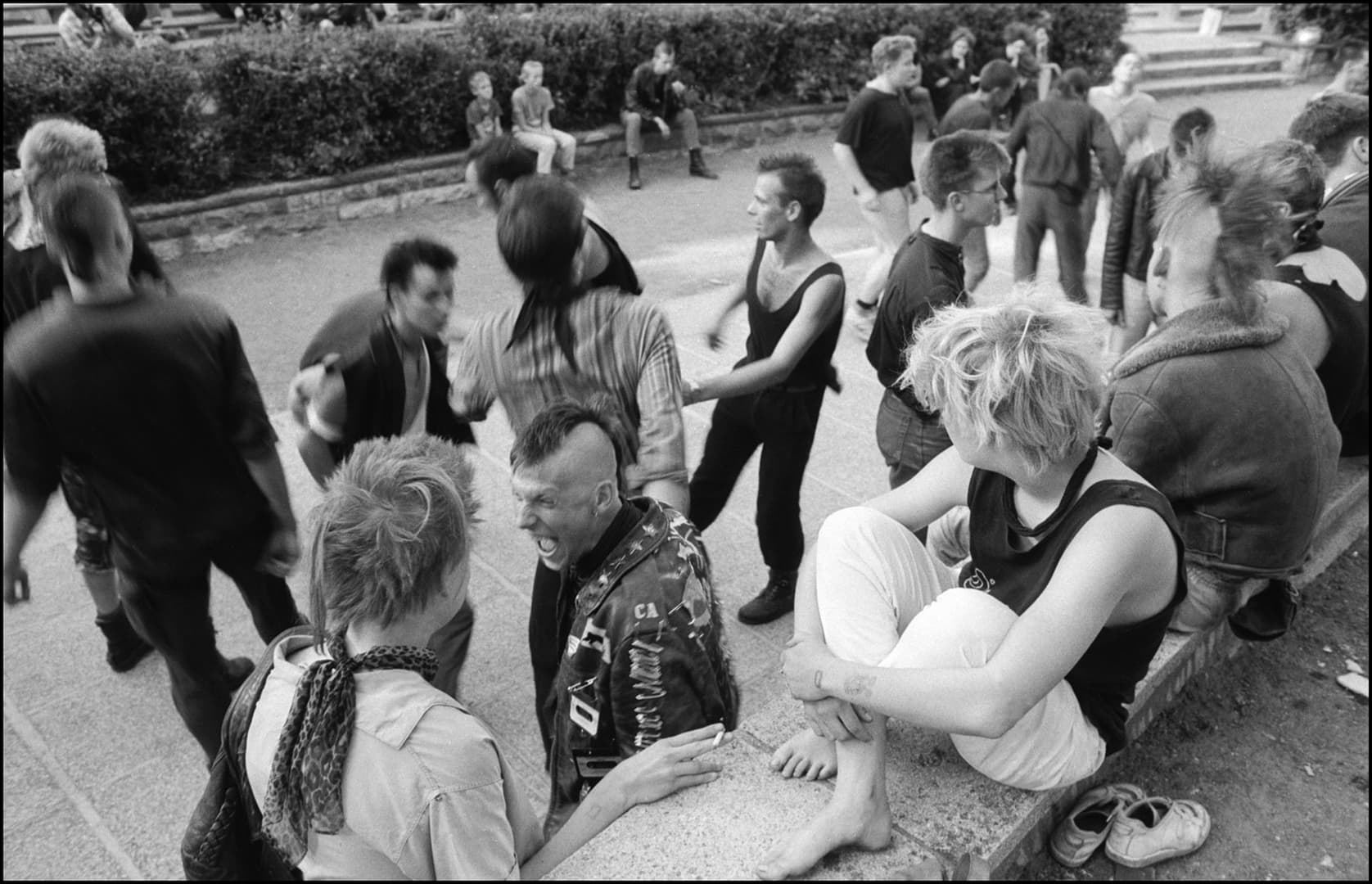 Rock concert at the open-air theatre, Berlin-Weissensee, 1990