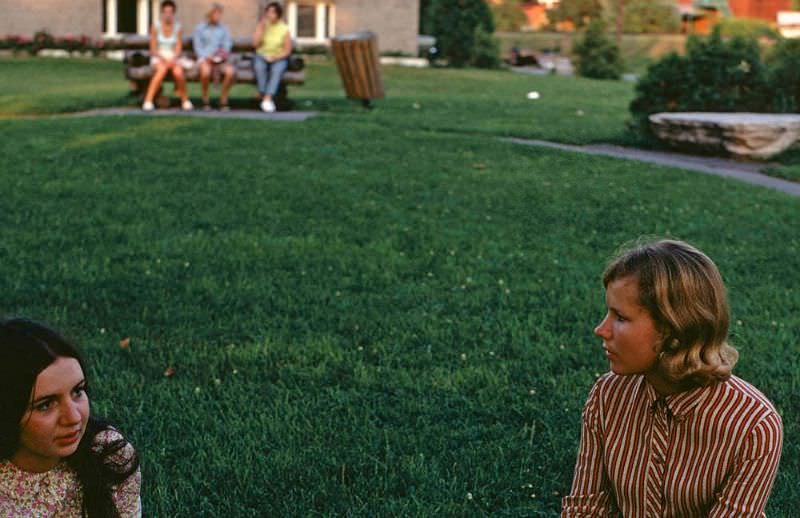 Women in a park, Montreal, August 1969