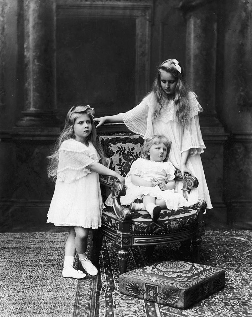 The children of King Ferdinand and Queen Marie of Romania at Buckingham Palace, 1905.