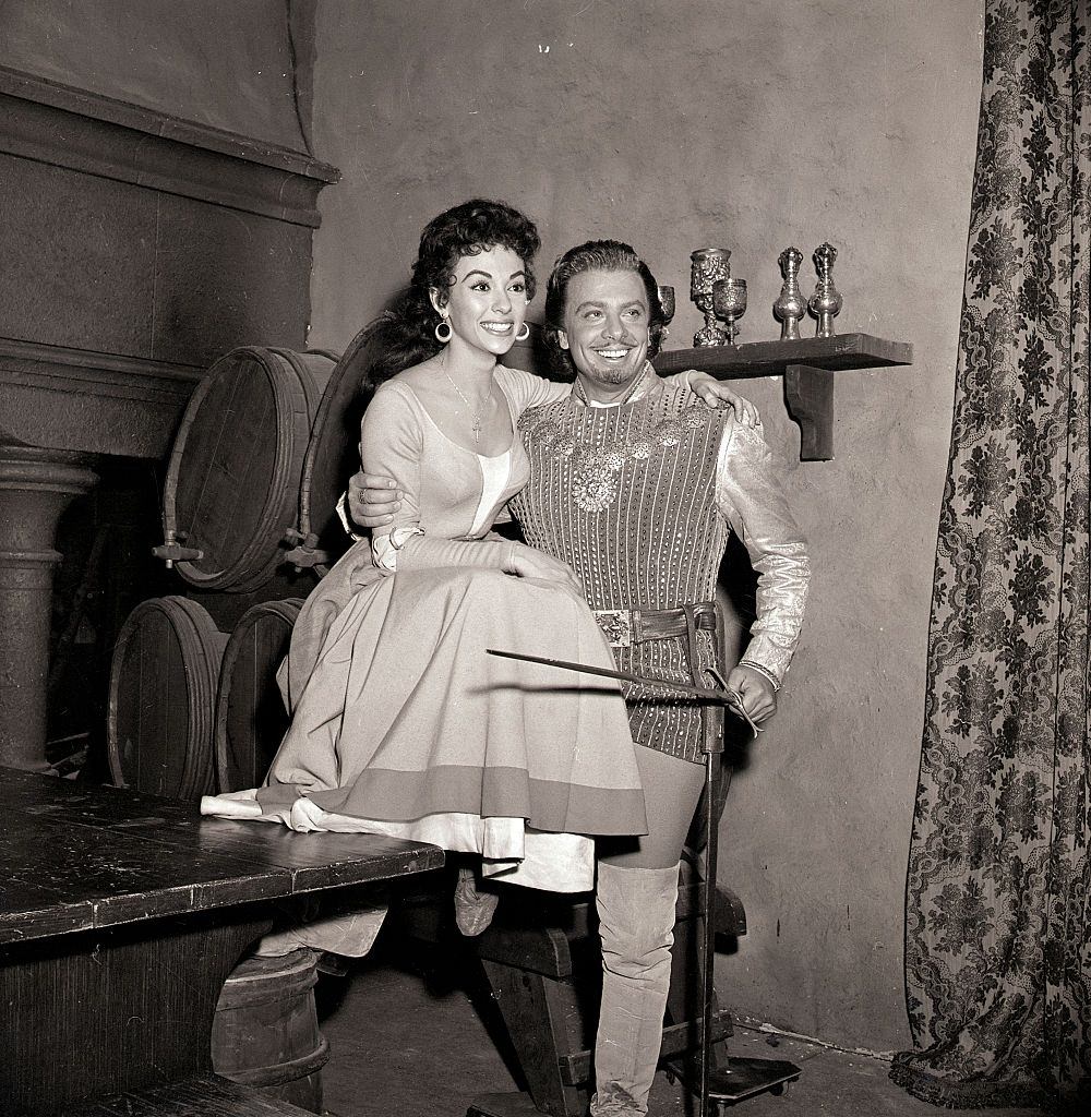 Rita Moreno with Oreste Kirkop in Costume, 1955.