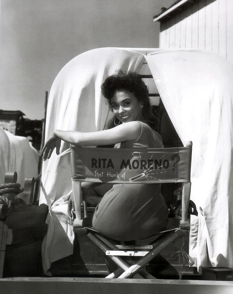 Rita Moreno on the set of film, 1955.