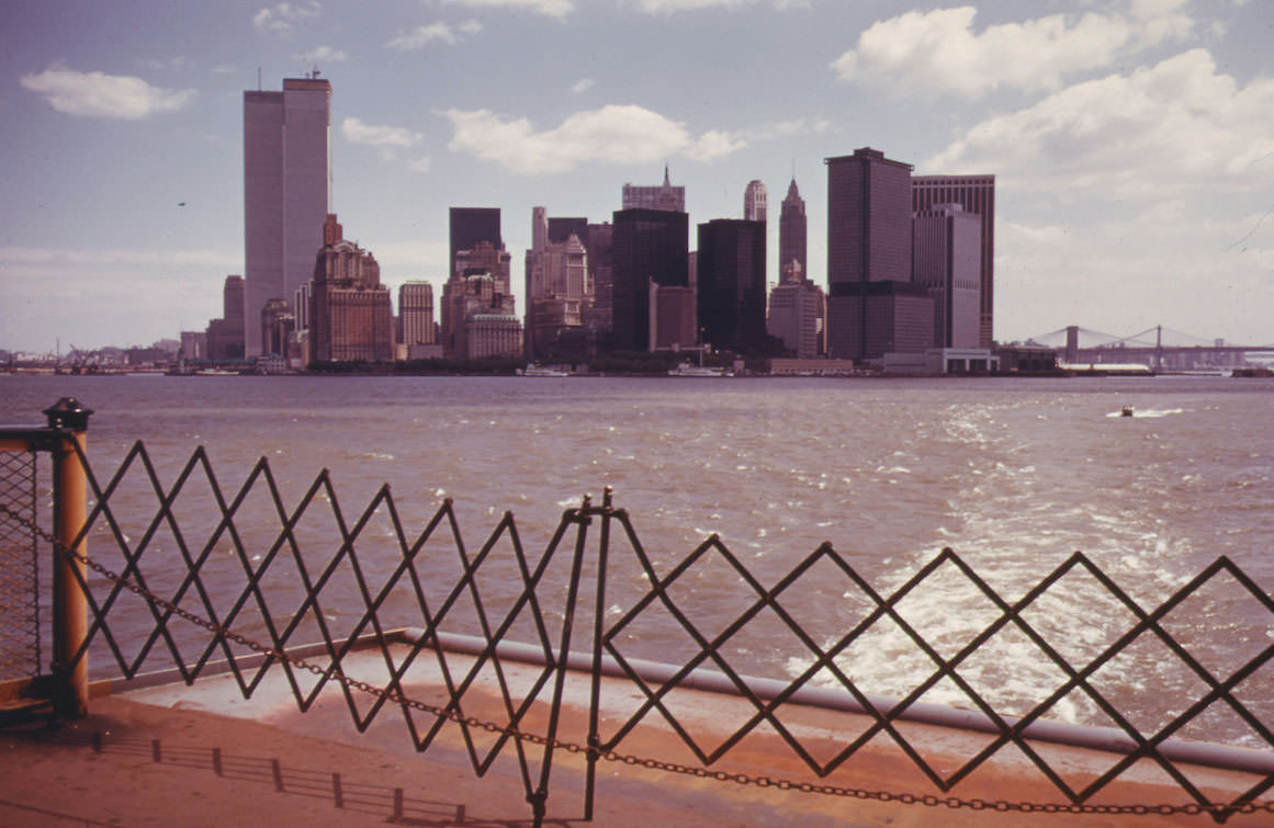 New York Skyline from Staten Island Ferry, May 1973