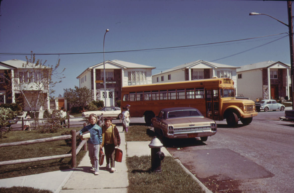 School Children on Their Way Home in Great Kills, on Staten Island, May 1973