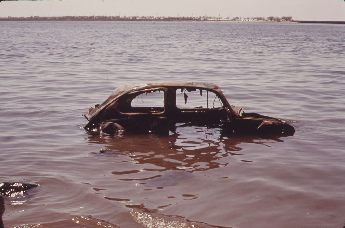 Abandoned Car in Jamaica Bay – June 1973 by Arthur Tress