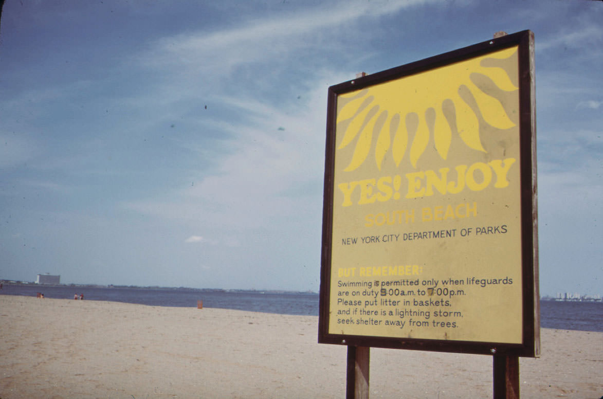 South Beach, Staten Island, ‘Is Safe for Swimming’, 1973