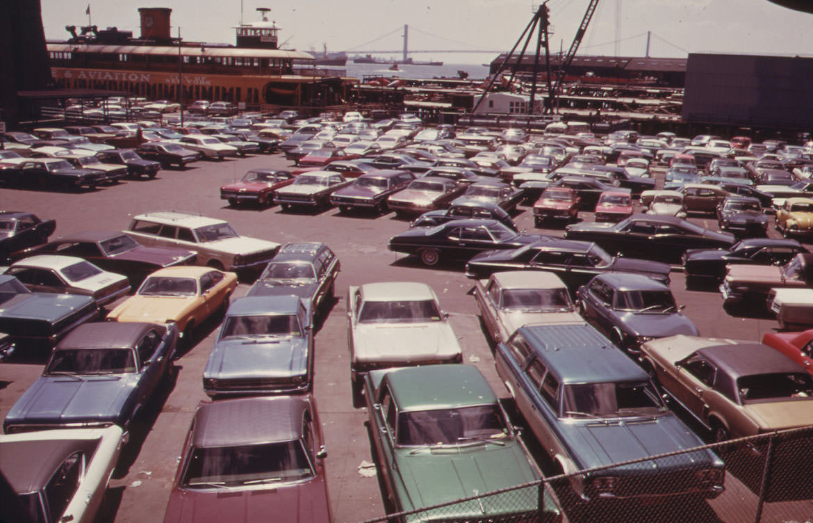 Parking Lot at Ferry Dock on Staten Island, May 1973
