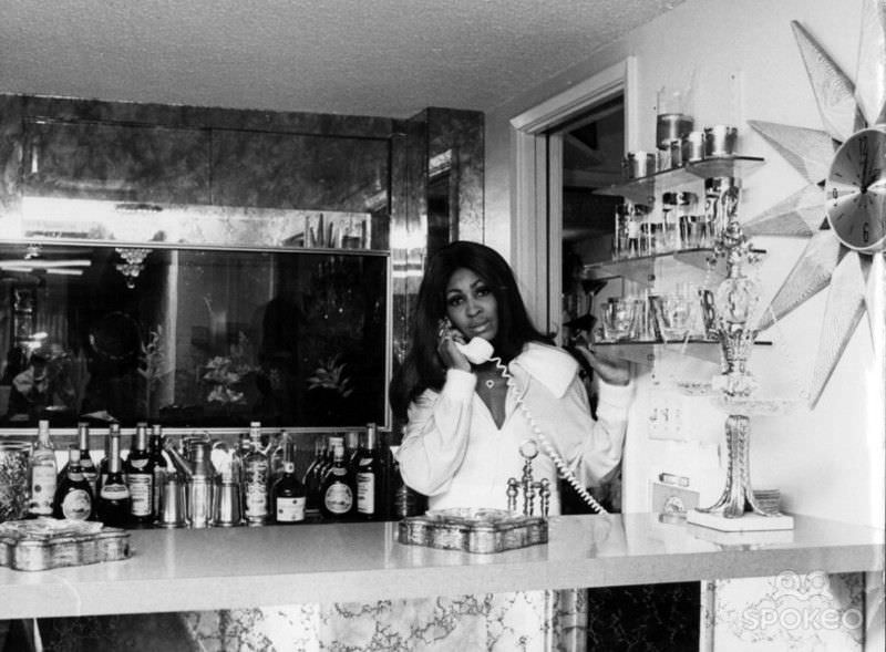 Tina Turner at Her Home in View Park, California, in 1972