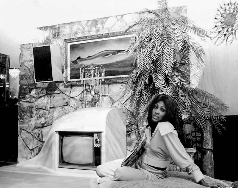 Tina Turner at Her Home in View Park, California, in 1972
