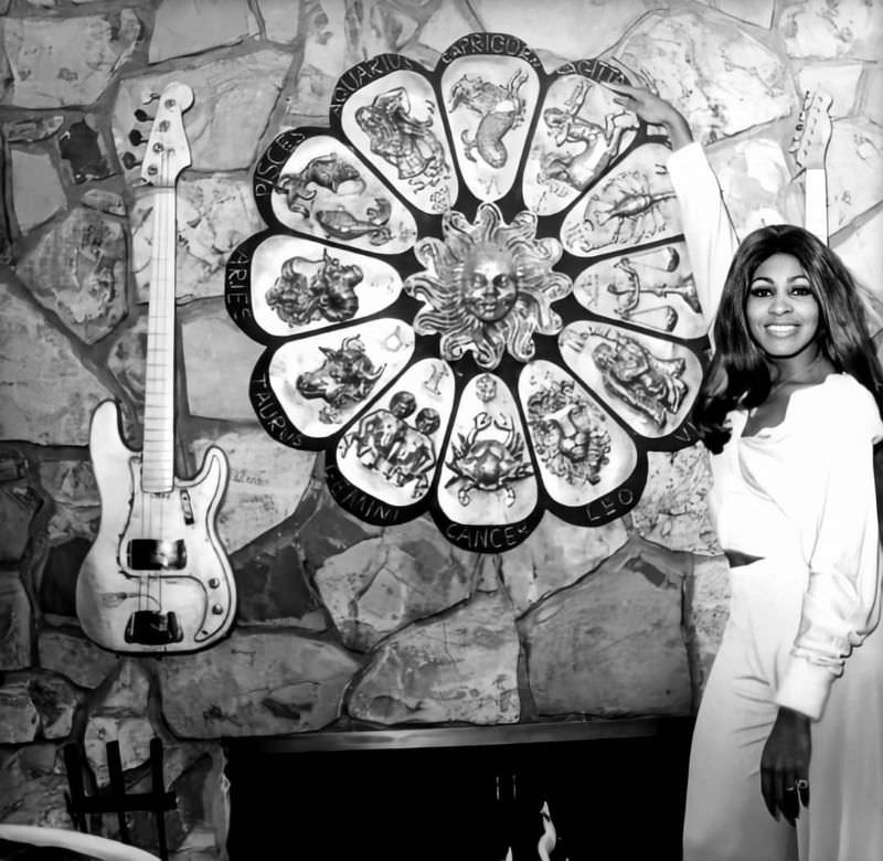 Tina Turner at Her Home in View Park, California, in 1972