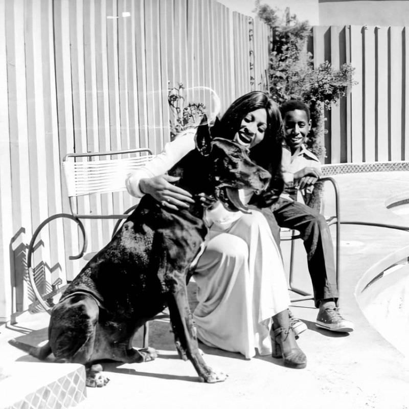 Tina Turner at Her Home in View Park, California, in 1972