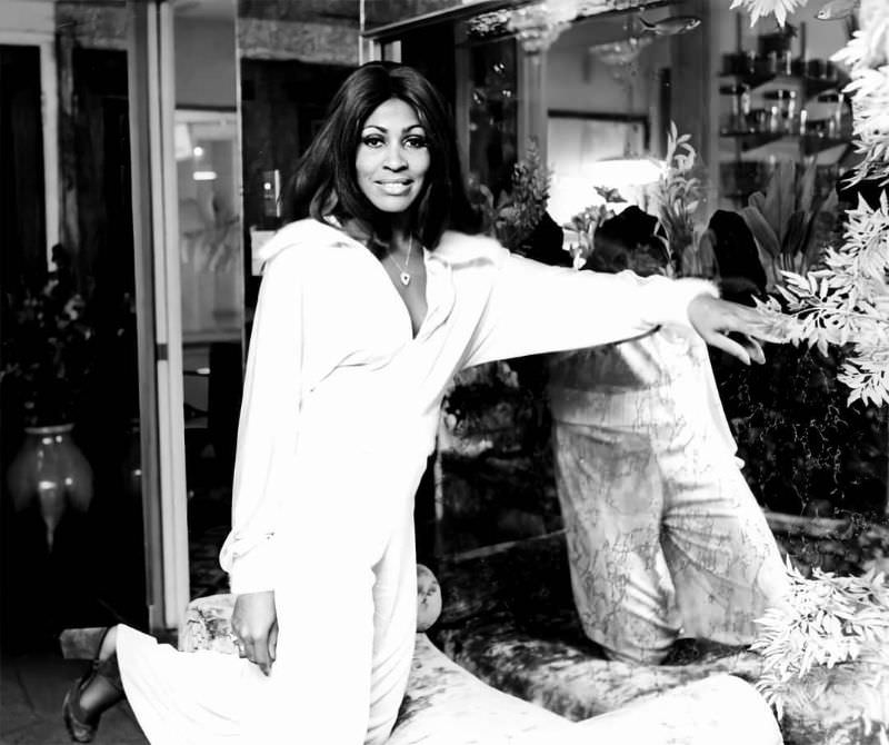 Tina Turner at Her Home in View Park, California, in 1972