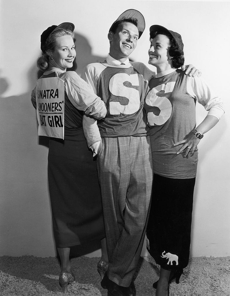 Virginia Mayo with Fran Sinatra and Kay Starr, 1949.