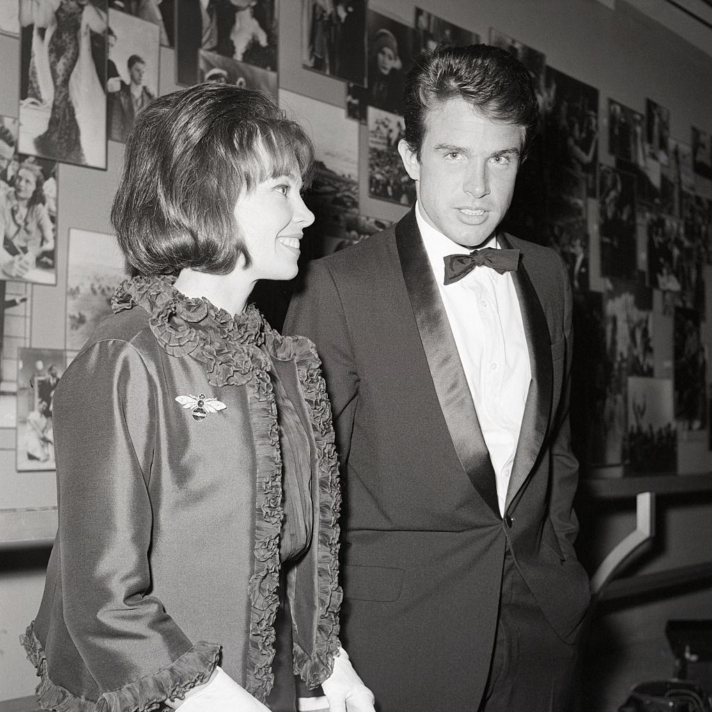 Warren Beatty and Leslie Caron at Party, 1964.