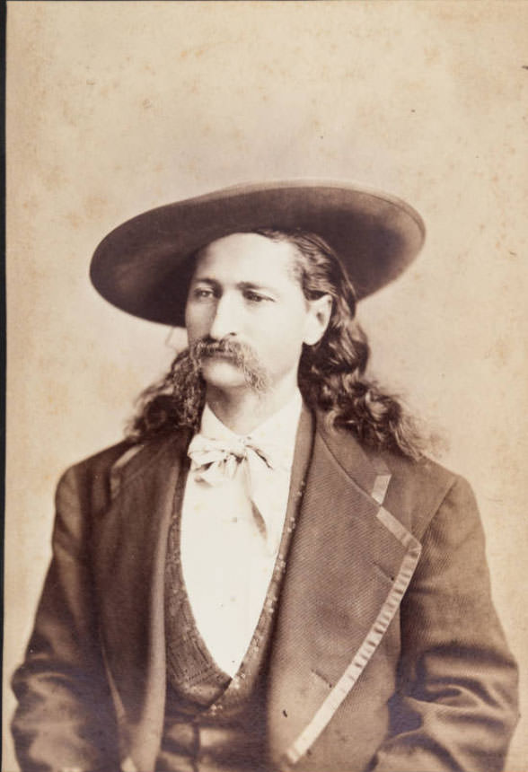 Cabinet card photograph of Wild Bill Hickok by Rockwood, 1873.