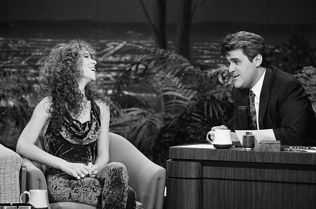 Mariah Carey with Johnny Carson, 1990.