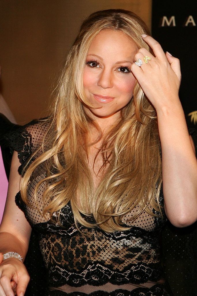 Mariah Carey celebrates her birthday at the Man Ray club in Paris.