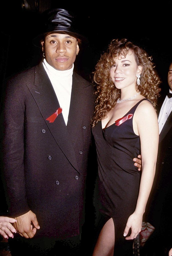 Mariah Carey with L.L. Cool during 20th Annual American Music Awards at Shrine Auditorium