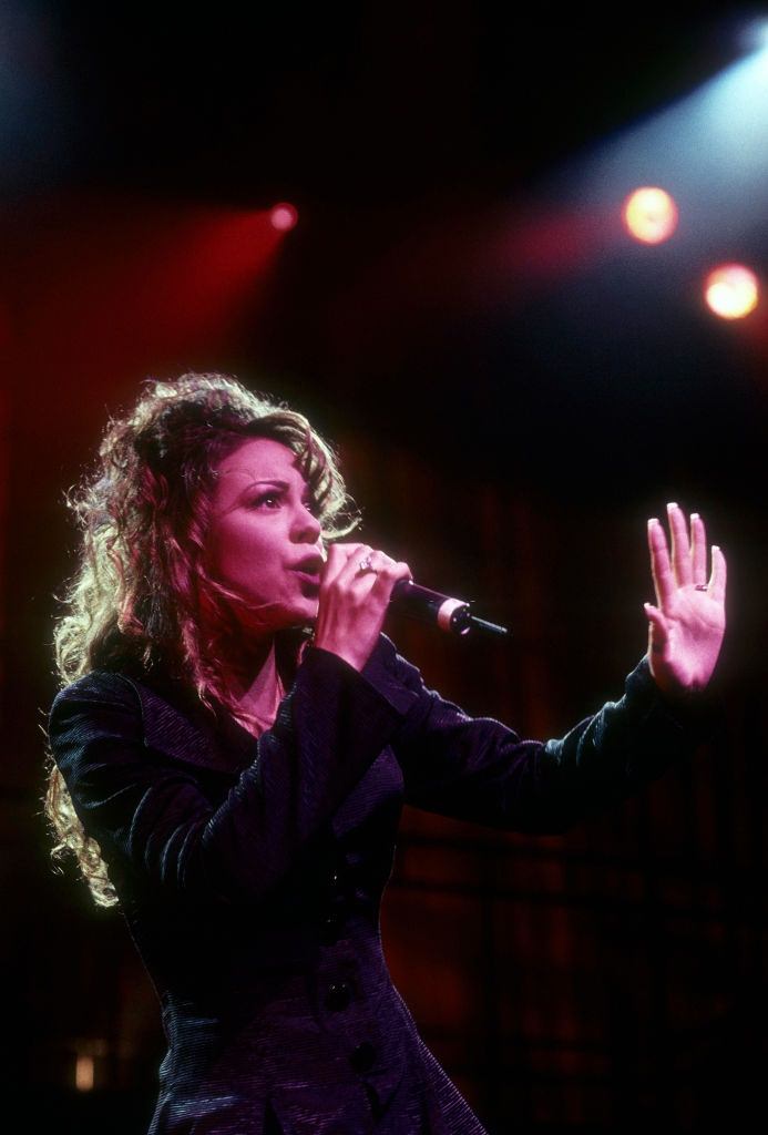 Mariah Carey performs at Madison Square Garden on December 10, 1993.