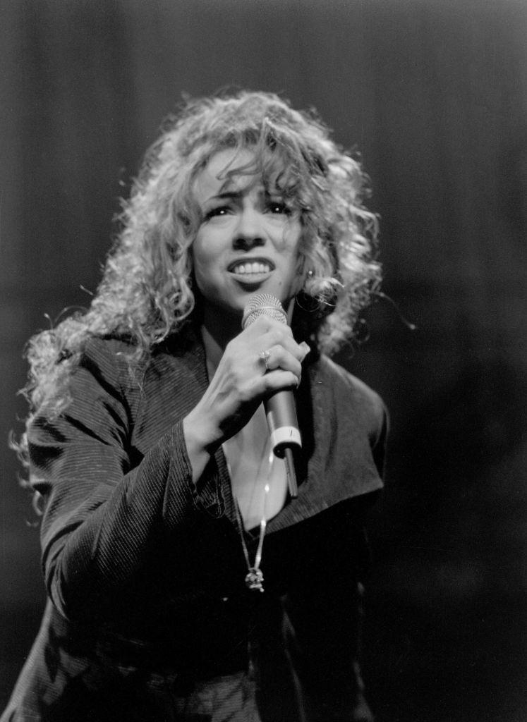 Mariah Carey performing on the stage, 1980s.