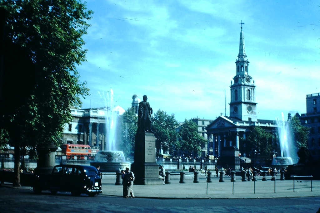 Trafalgar Square, London, 1949.