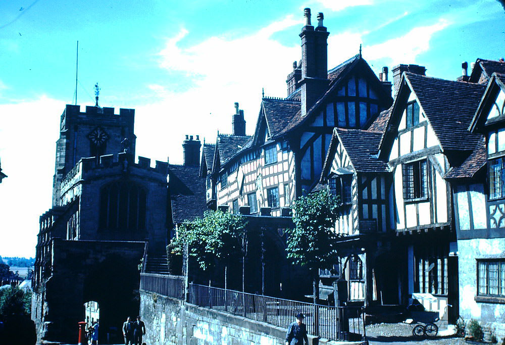 Warwick Castle- Old Entrance, England, 1949.