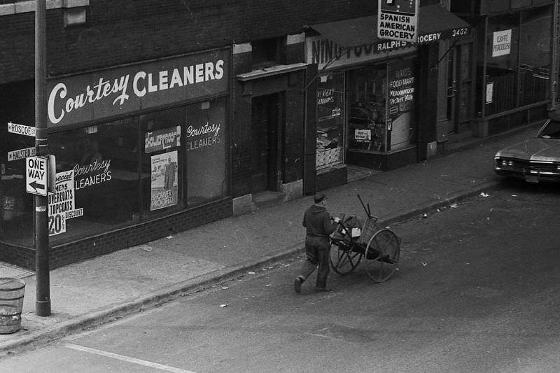 Roscoe and Halsted Streets, Chicago, 1970s