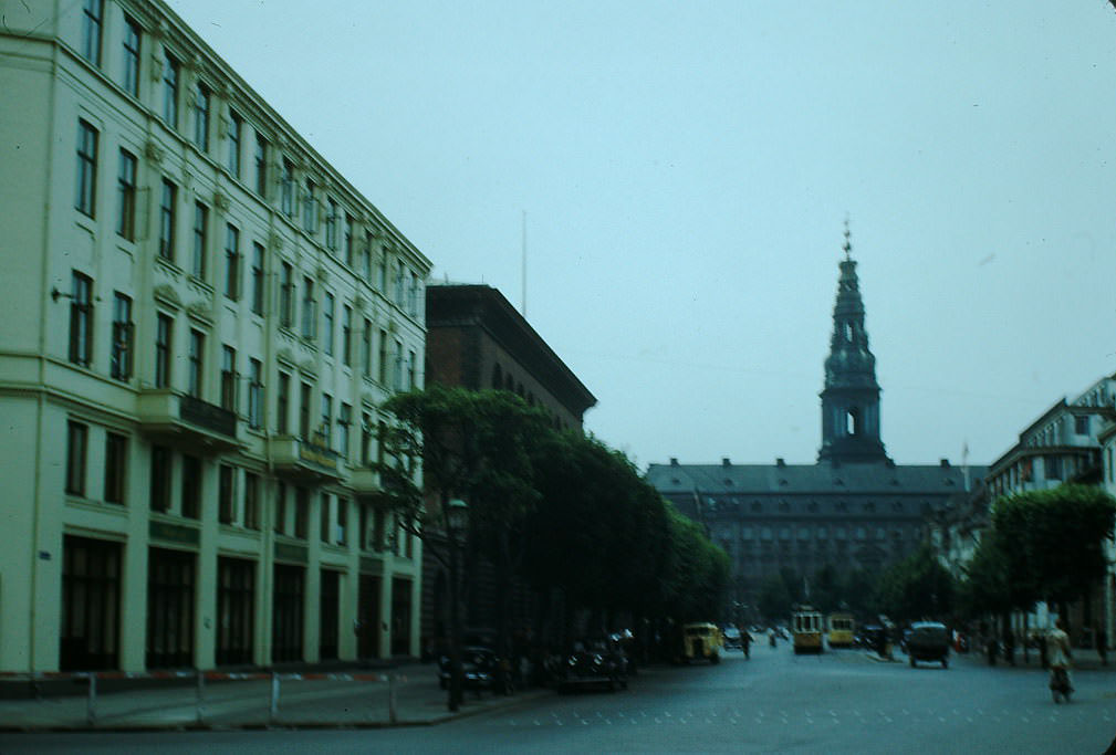 Parliamentary building in Copenhagen, Denmark, 1940s.