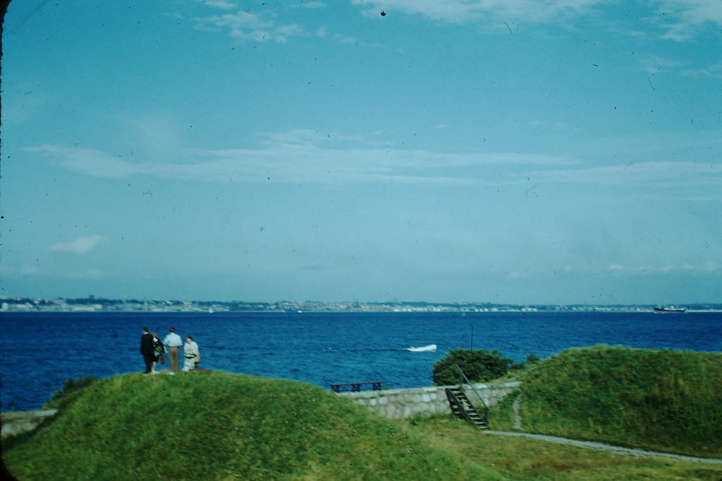 Oresono Waterway From Kronborg, Denmark, 1940s.