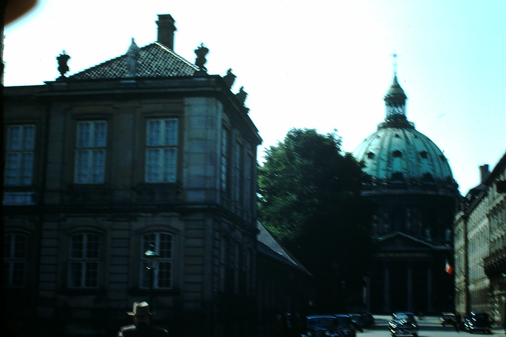 Marble Church in Copenhagen, Denmark, 1940s.