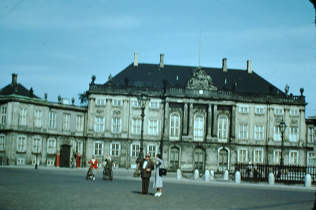 Palace of King Frederick IX in Copenhagen, Denmark, 1940s.