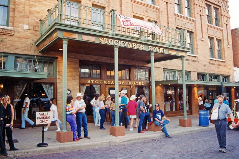 Stockyards Hotel during Chisholm Trail Roundup, Ft. Worth Stockyards, June 1993